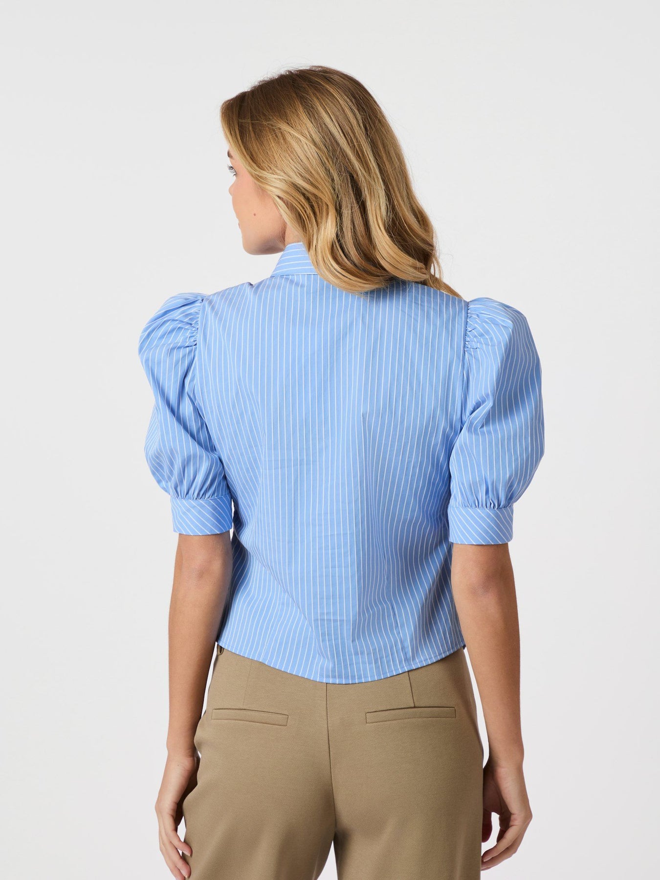 Frannie Stripe Shirt - Light Blue