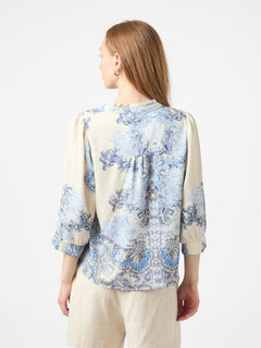 Roselle Artist Paisley Blouse - Powder Blue