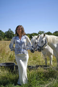 Roselle Artist Paisley Blus - Powder Blue