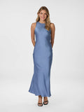 Celinie Heavy Sateen Dress - Rökblå
