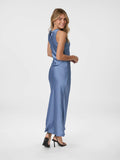 Celinie Heavy Sateen Dress - Rökblå