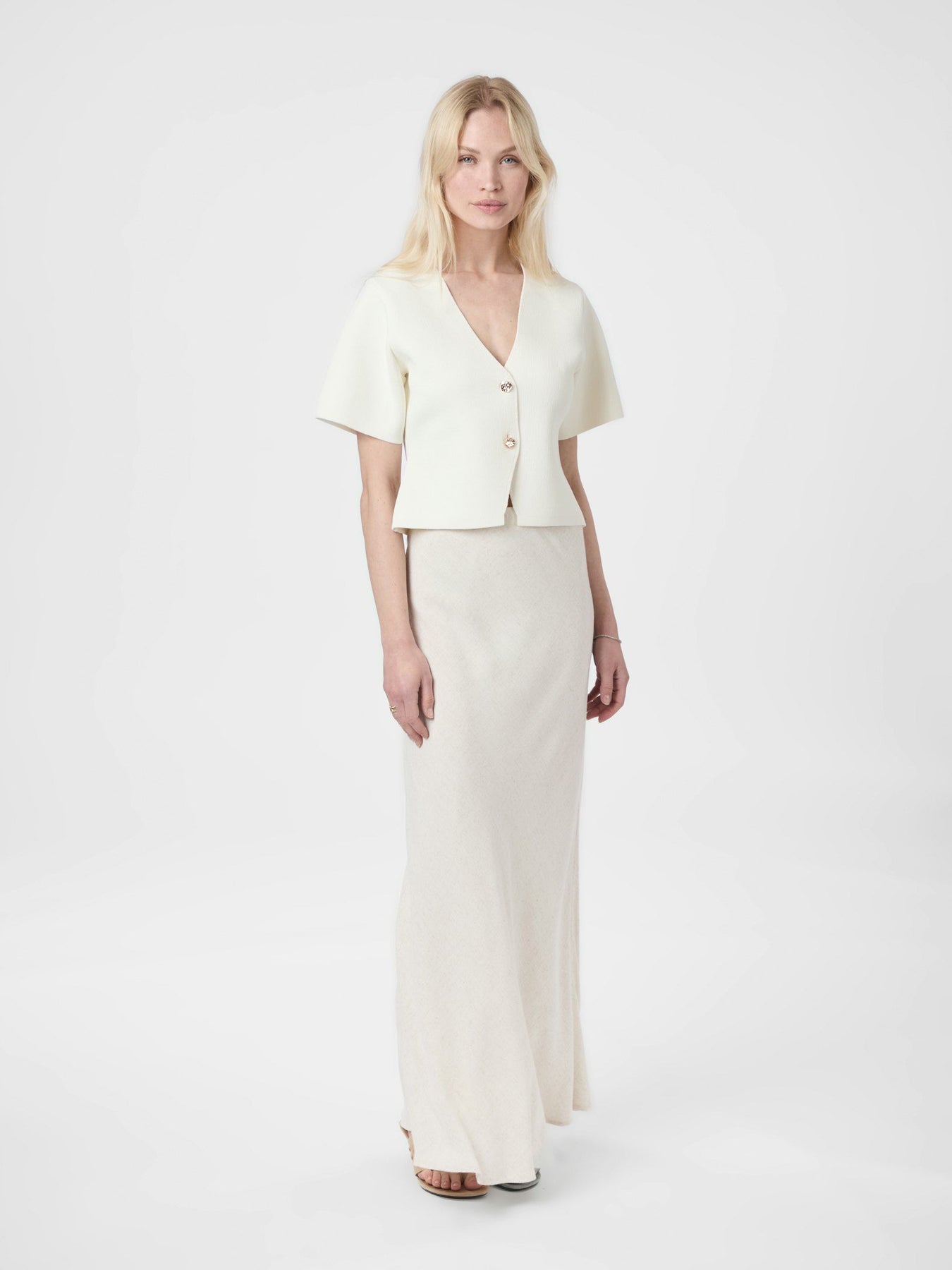 Setta Knit Blouse - Offwhite