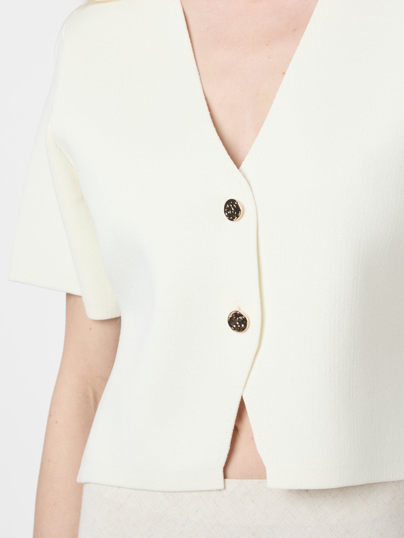 Setta Knit Blouse - Offwhite