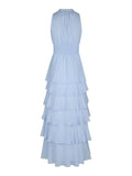 Marli Solid Chiffon Dress - Ljusblå