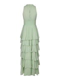 Marli Solid Chiffon Dress - Ljusgrön