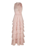 Marli Solid Chiffon Dress - Rosa