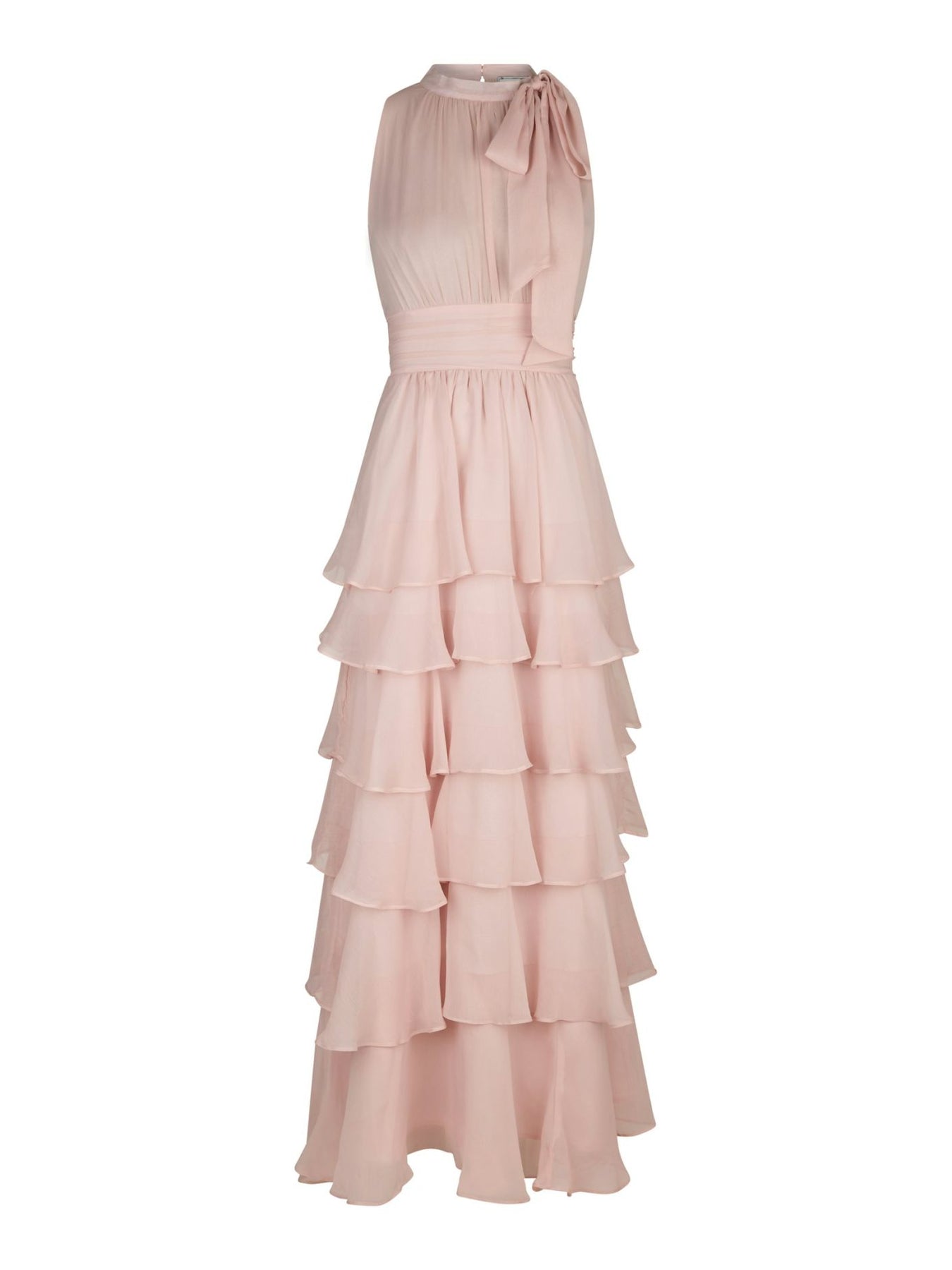 Marli Solid Chiffon Dress - Rosa