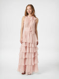 Marli Solid Chiffon Dress - Rosa