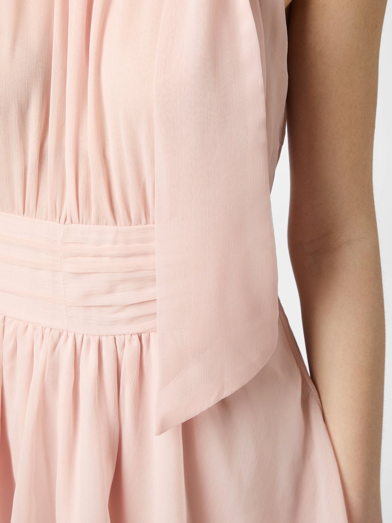 Marli Solid Chiffon Dress - Rosa