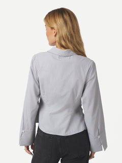 Fenli Striped Shirt - Grey