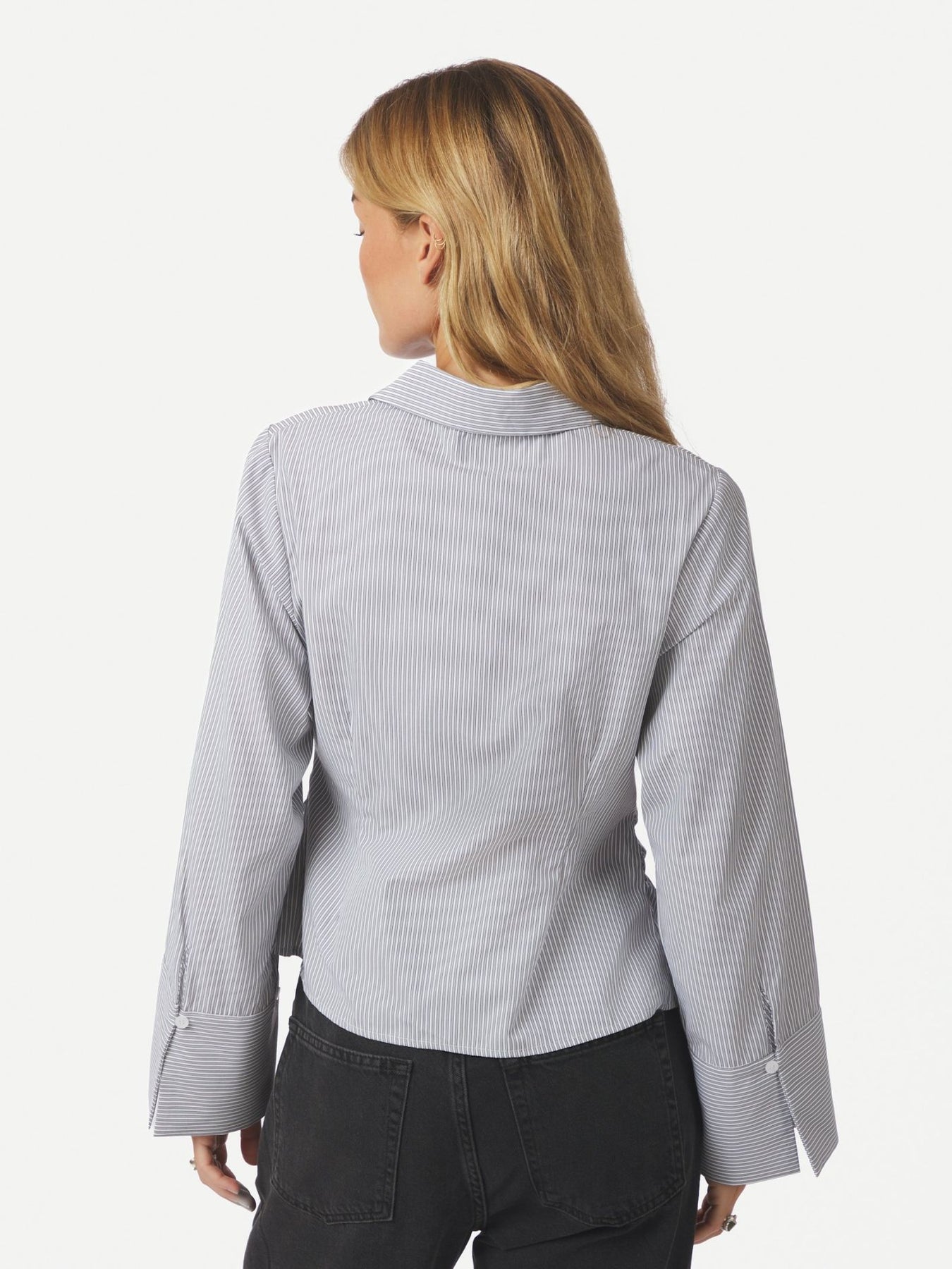 Fenli Striped Shirt - Grå