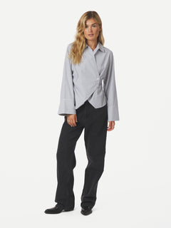 Fenli Striped Shirt - Grey