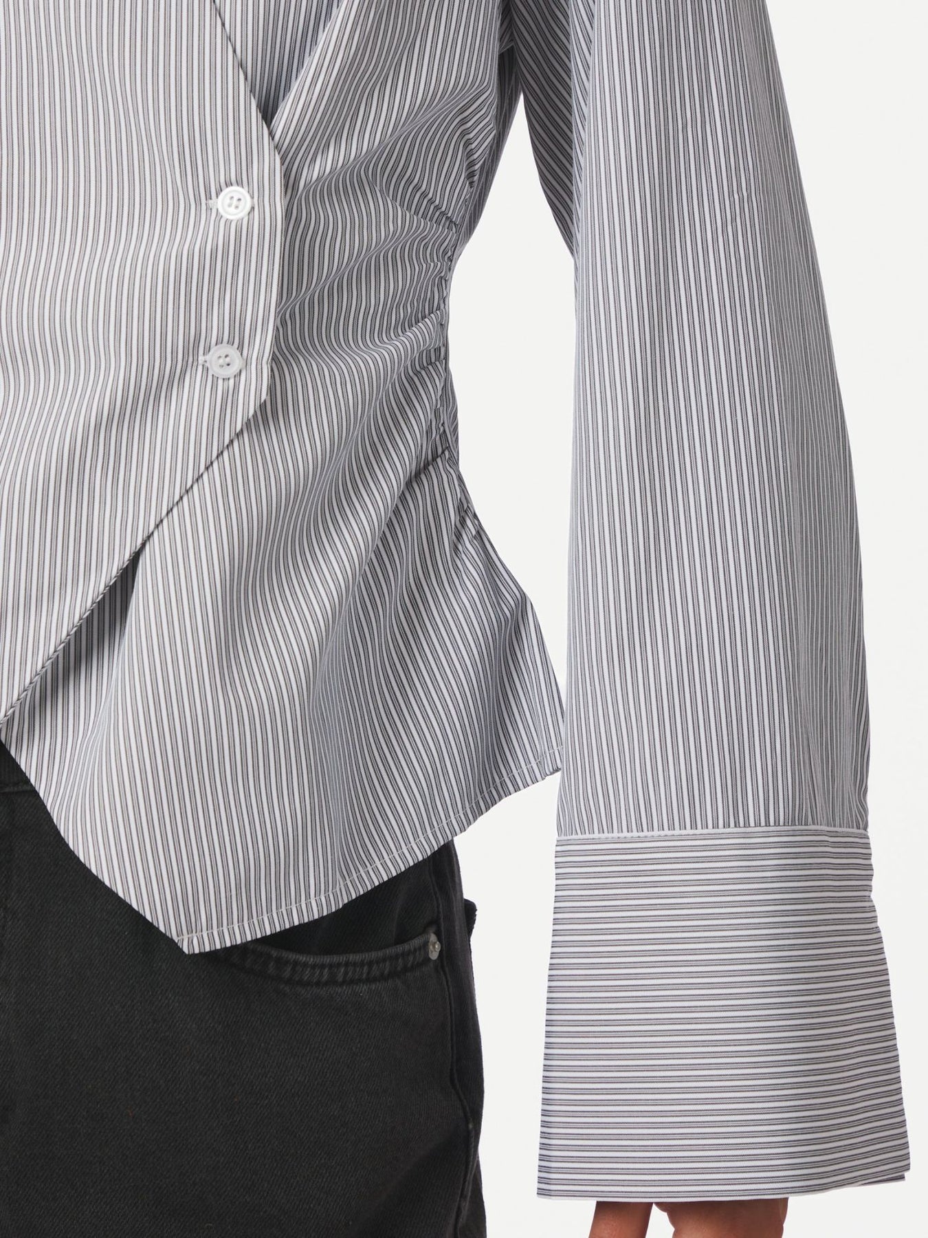 Fenli Striped Shirt - Grå