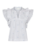 Jayla Embroidery Top - Vit
