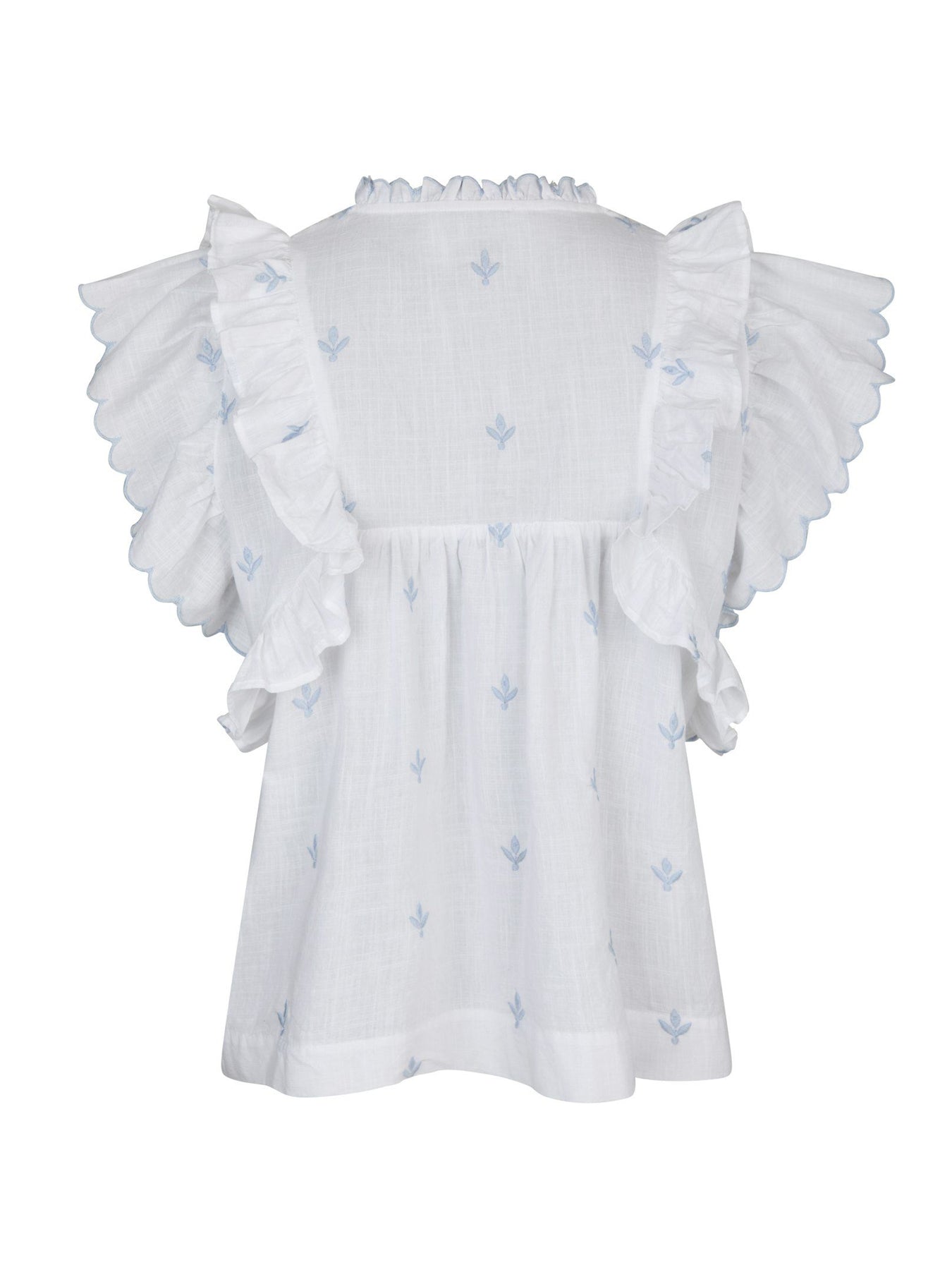Jayla Embroidery Top - Vit