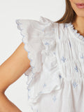 Jayla Embroidery Top - Vit