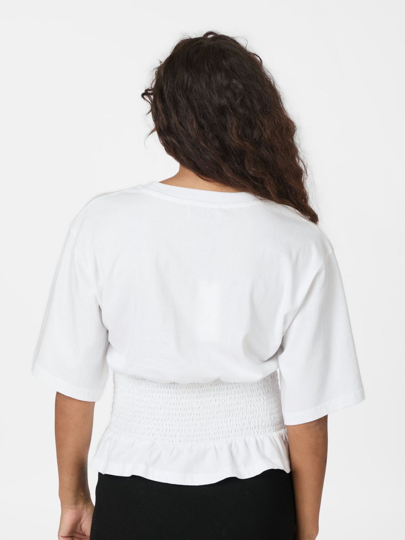 Dray Boxy Smock Tee - Vit