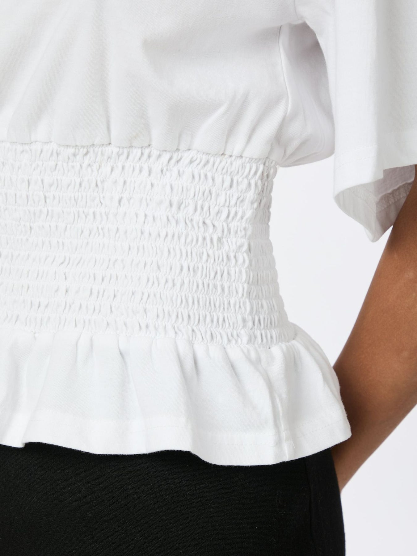 Dray Boxy Smock Tee - Vit