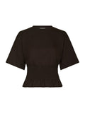Dray Boxy Smock Tee - Mörkbrun