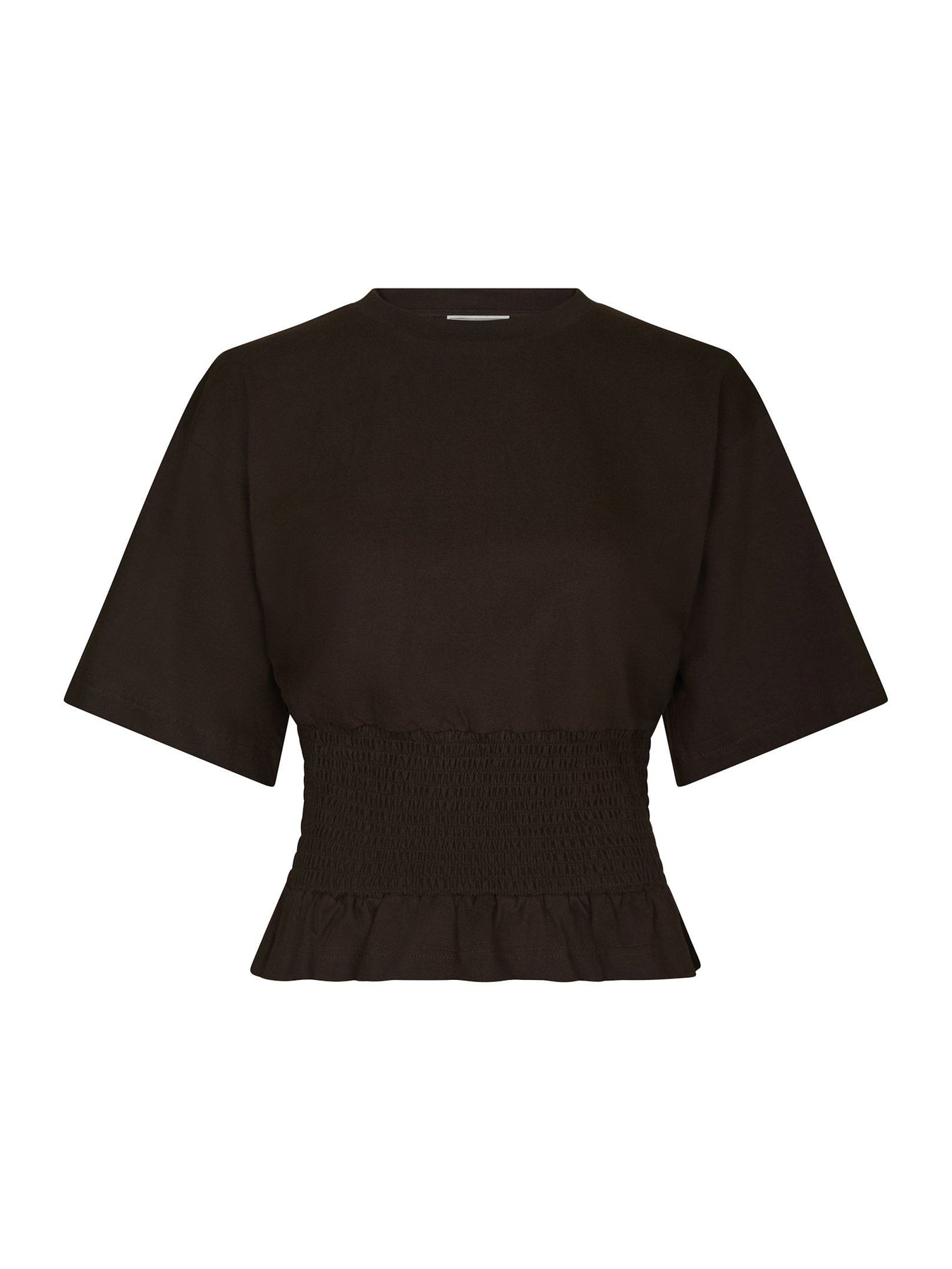 Dray Boxy Smock Tee - Mörkbrun