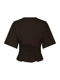 Dray Boxy Smock Tee - Dark Brown