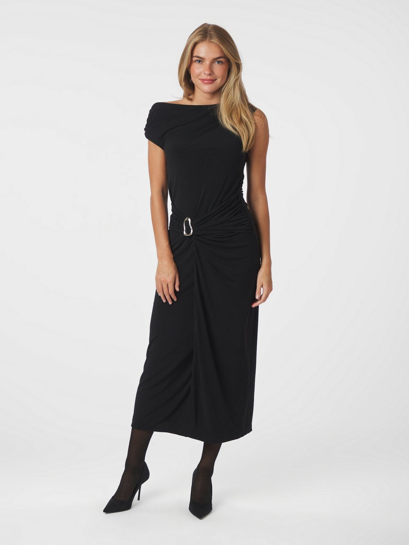 Minja Drapy Dress - Svart