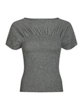 Anthea Knit Top - Dark Grey Melange