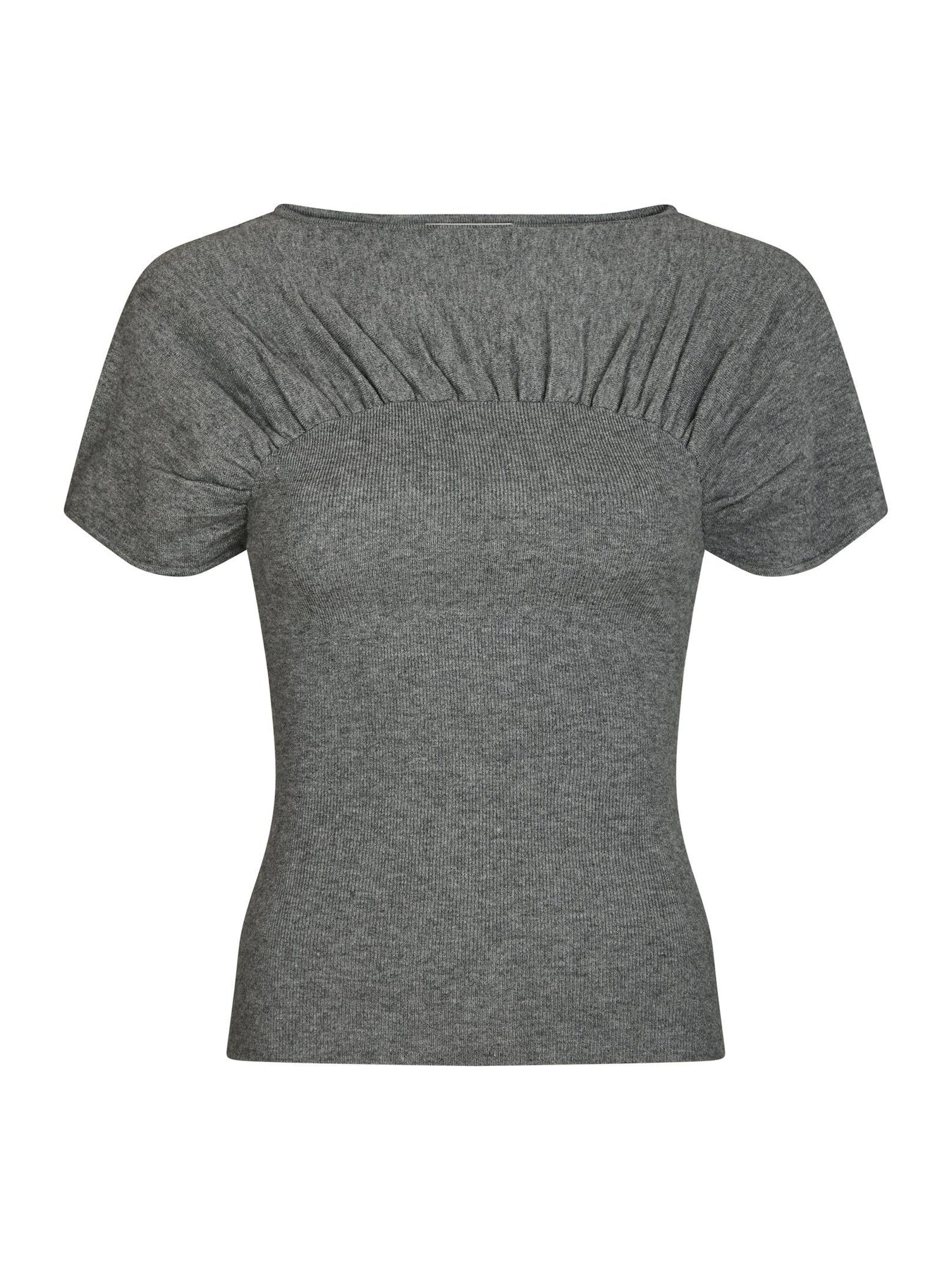 Anthea Knit Top - Dark Grey Melange