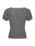 Anthea Knit Top - Dark Grey Melange