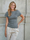 Anthea Knit Top - Dark Grey Melange