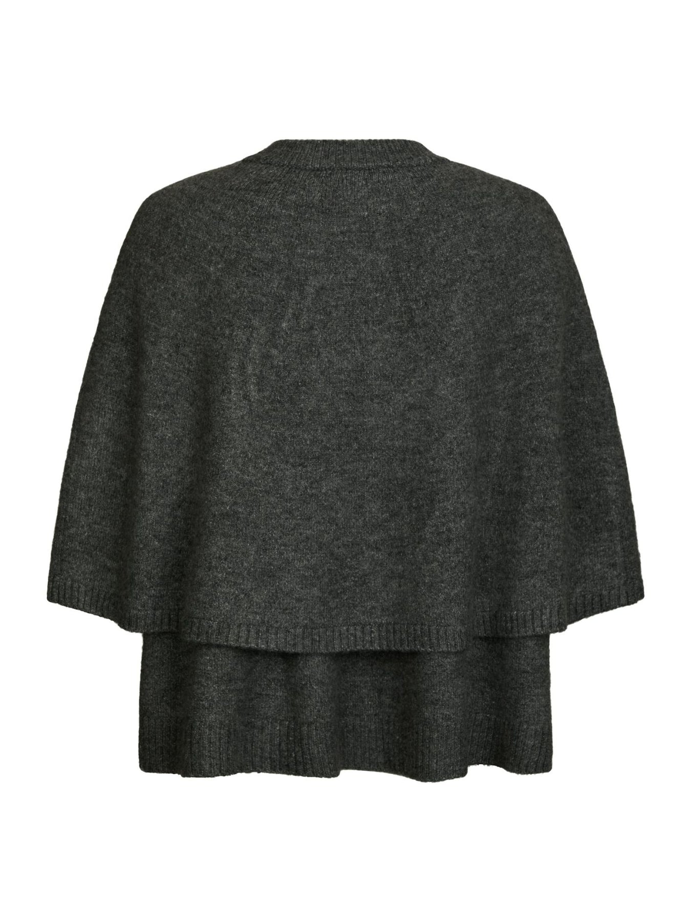 Josei Double Knit Cape - Grå