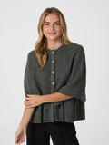 Josei Double Knit Cape - Grå