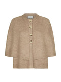 Josei Double Knit Cape - Beige Melange