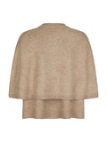 Josei Double Knit Cape - Beige Melange