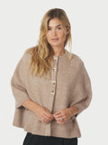 Josei Double Knit Cape - Beige Melange