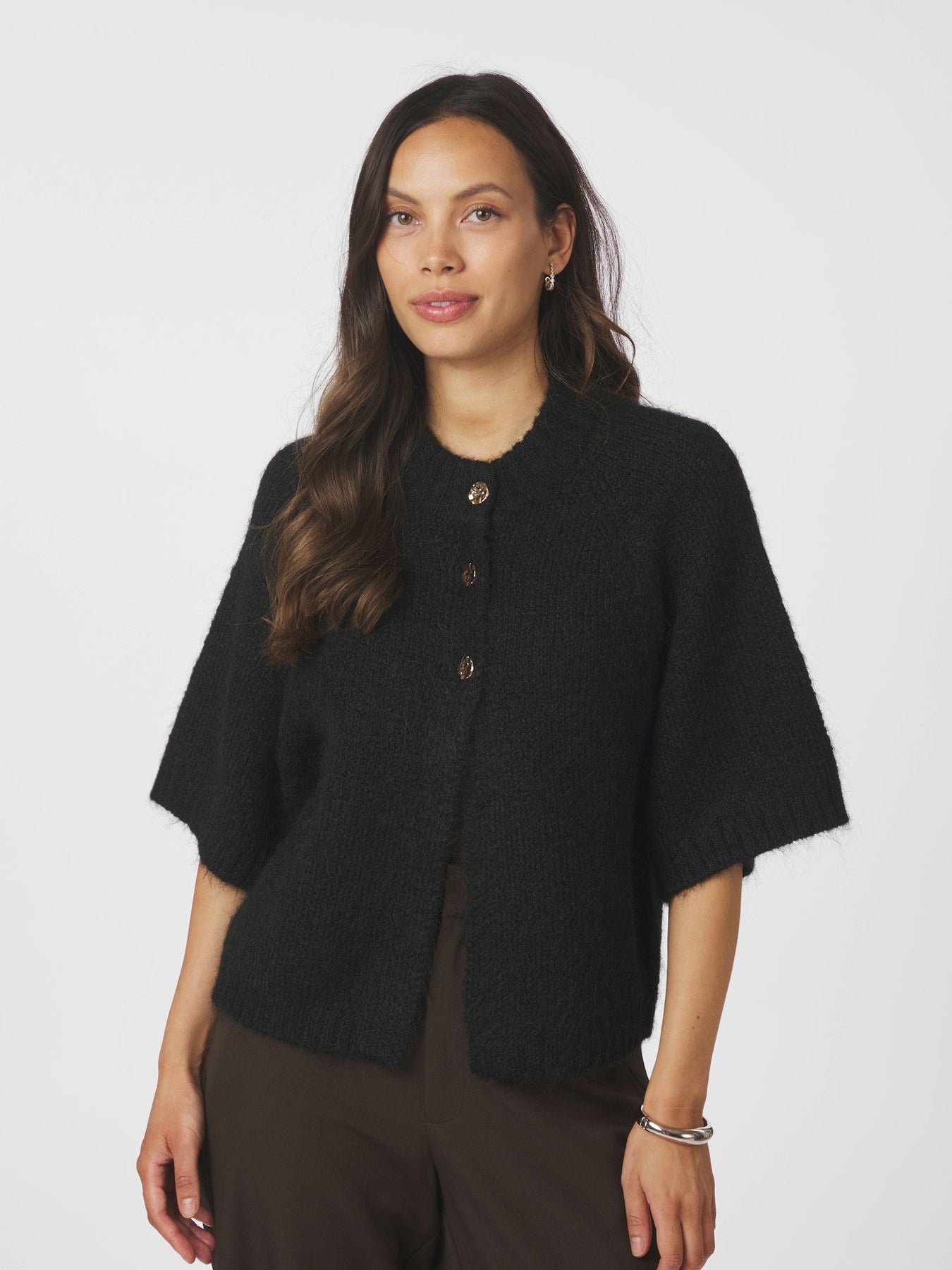 Benuta Fluffy Knit Cardigan - Svart