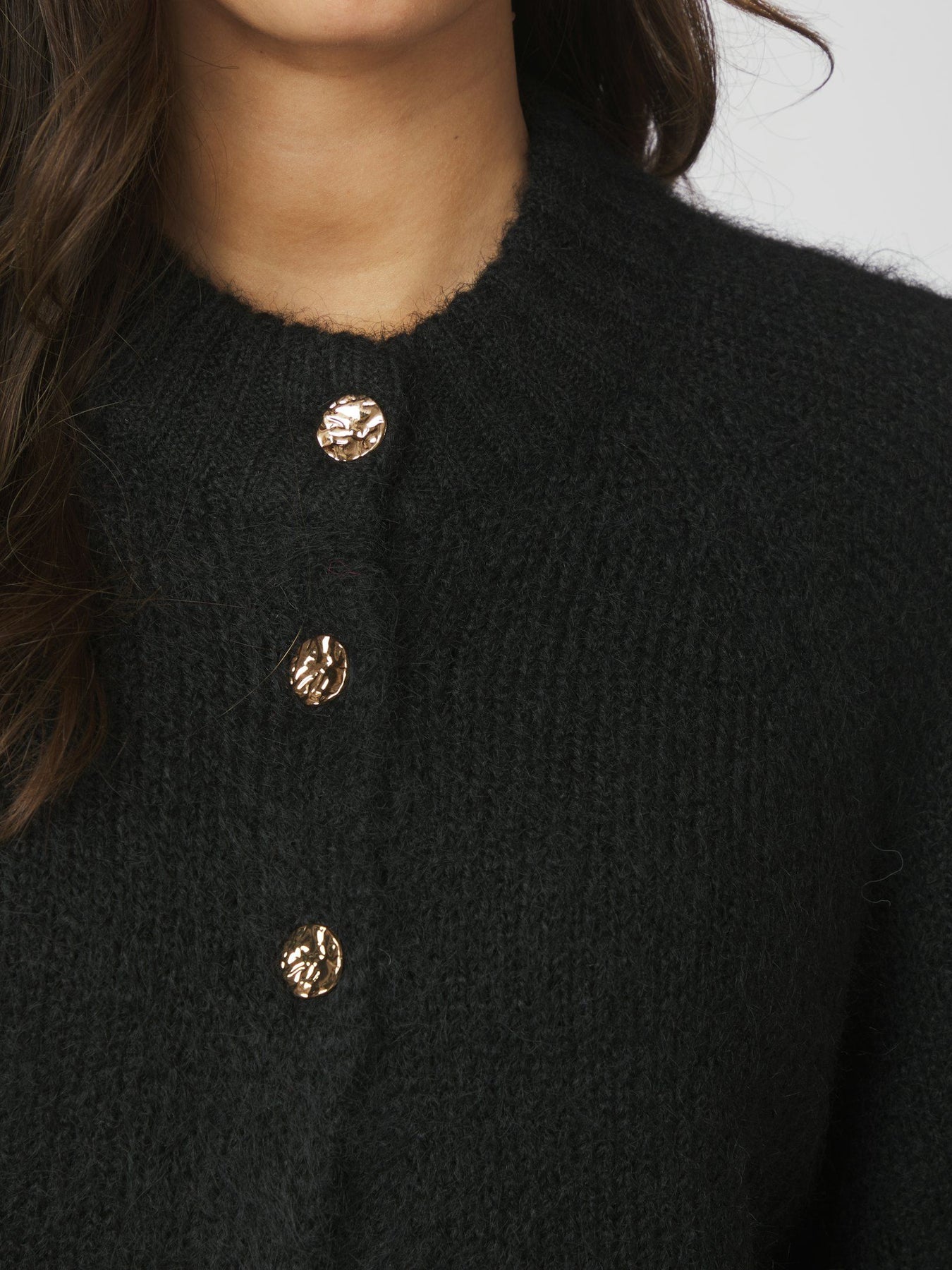 Benuta Fluffy Knit Cardigan - Svart