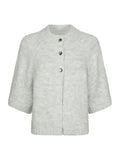 Benuta Fluffy Knit Cardigan - Ljusgrå Melange