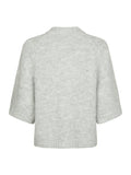 Benuta Fluffy Knit Cardigan - Ljusgrå Melange