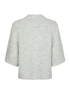 Benuta Fluffy Knit Cardigan - Light Grey Melange
