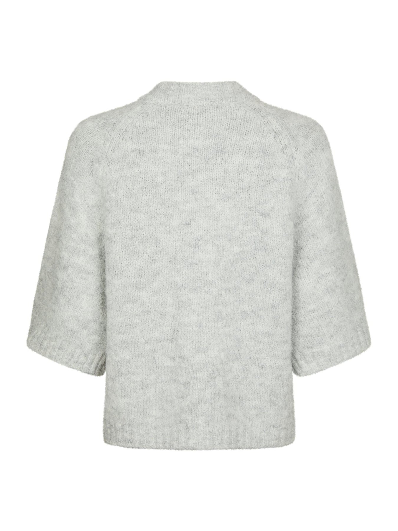 Benuta Fluffy Knit Cardigan - Ljusgrå Melange