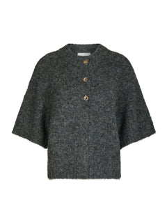 Benuta Fluffy Knit Cardigan - Antracit Melange