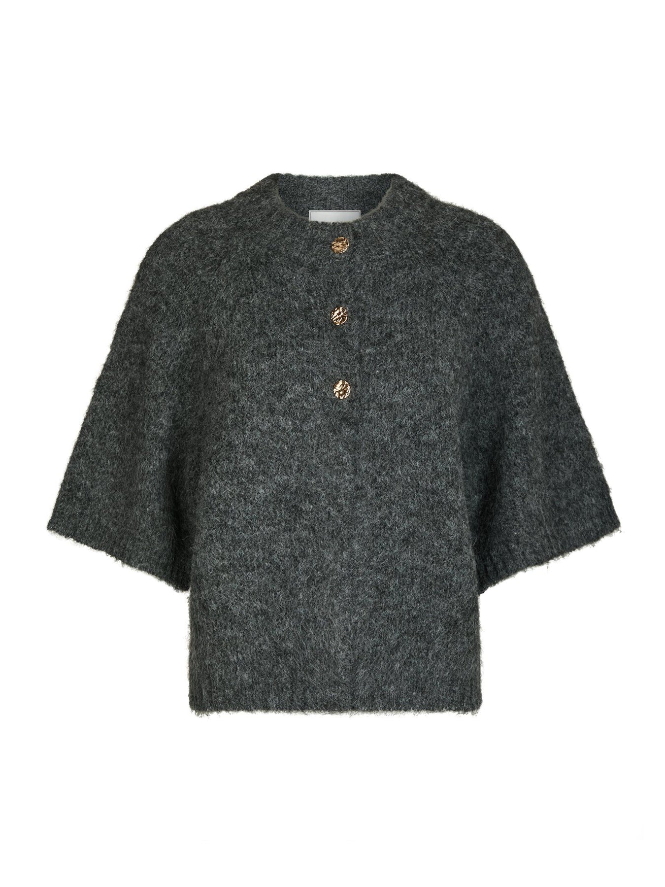 Benuta Fluffy Knit Cardigan - Antracit Melange