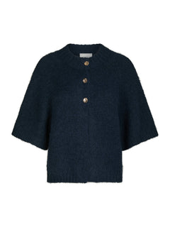 Benuta Fluffy Knit Cardigan - Navy