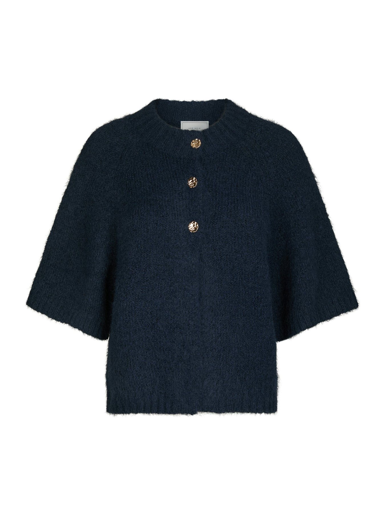Benuta Fluffy Knit Cardigan - Navy