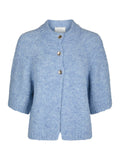 Benuta Fluffy Knit Cardigan - Dusty Blue