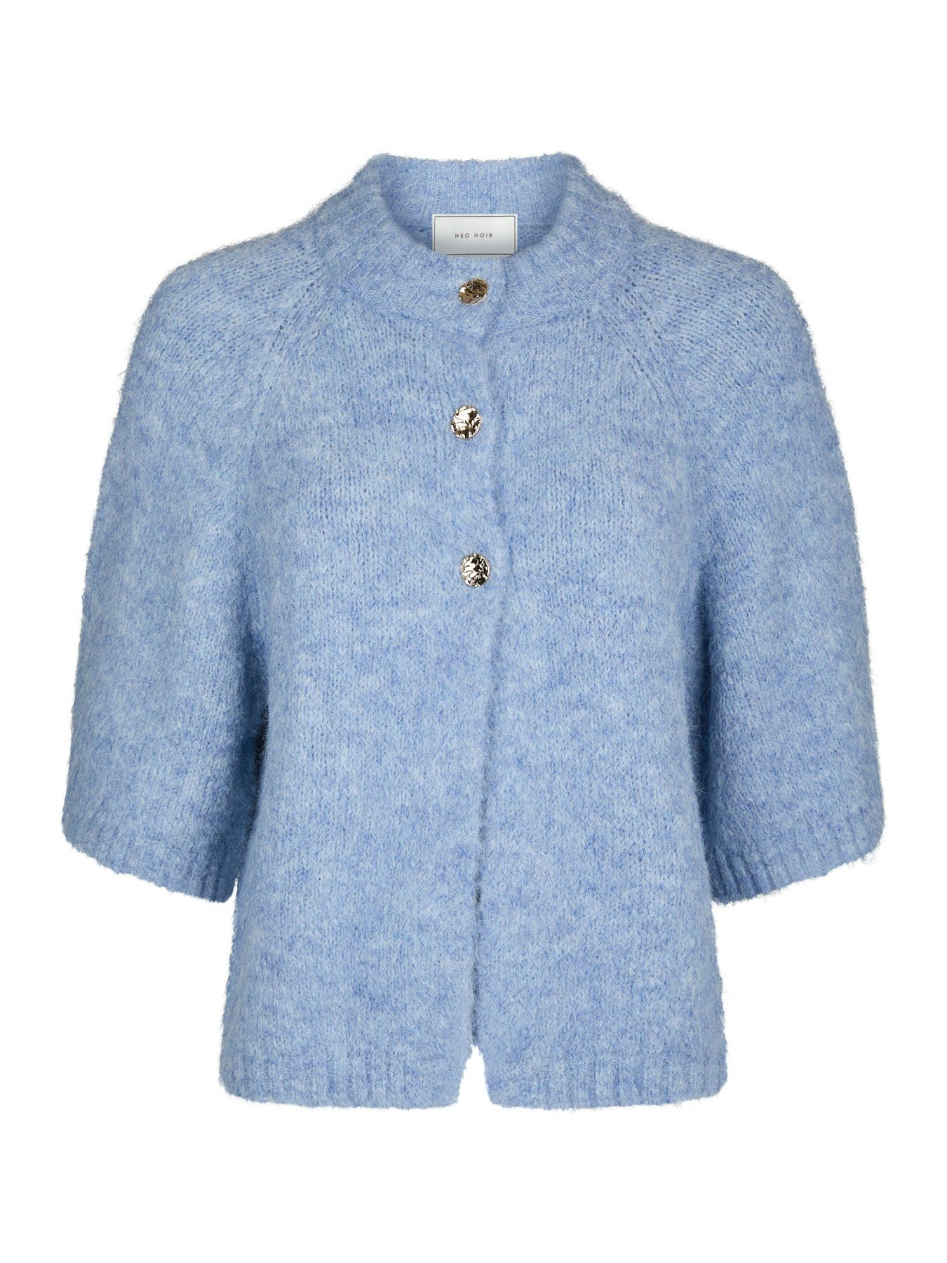 Benuta Fluffy Knit Cardigan - Dusty Blue