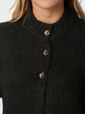 Neo Noir Benuta Fluffy Knit Cardigan - Brun