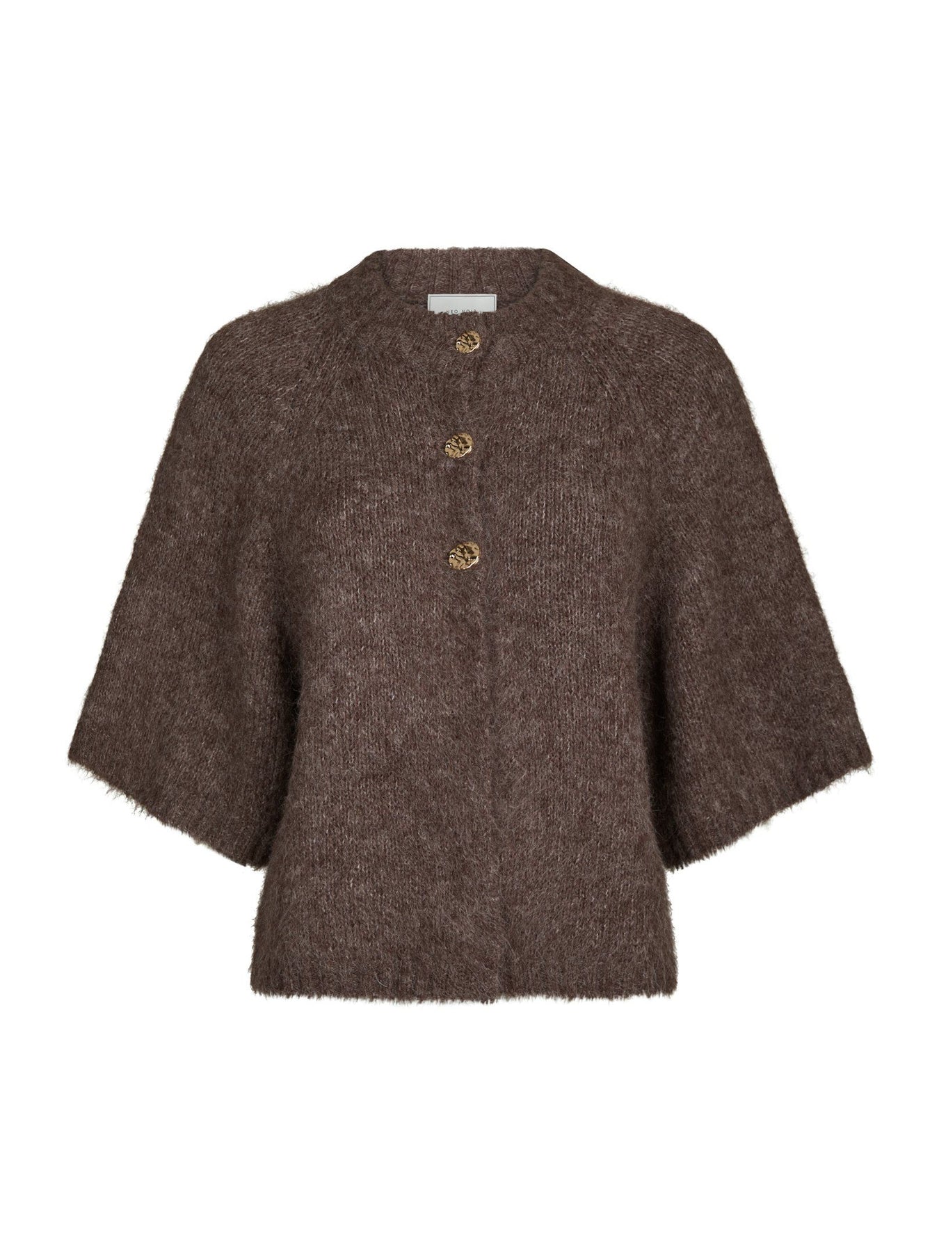 Benuta Fluffy Knit Cardigan - Ljusbrun