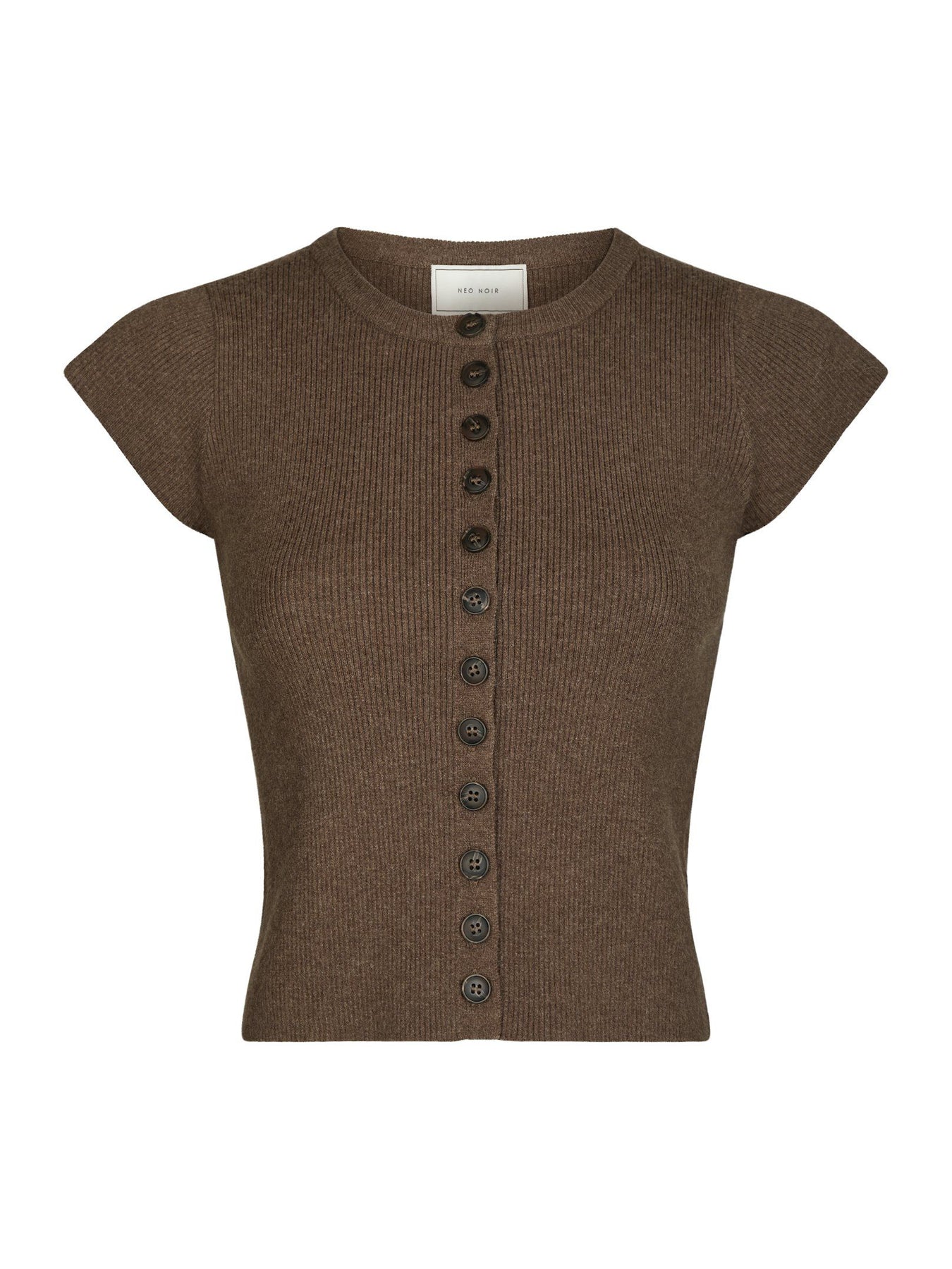 Todda Knit Tee - Brun Melerad